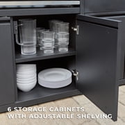 Backyard Discovery Fusion Flame 2 Galvanized Steel Outdoor Kitchen, Grill, Pizza Oven