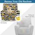 thumbnail image 4 of HELLHERO Sunflower Pattern Recliner Furniture Slipcover with Soft, 4 Pieces Recliner Cover with Washable Brushed Recliner Chair Covers for Pet Kids Single Sofa Chair, 4 of 8
