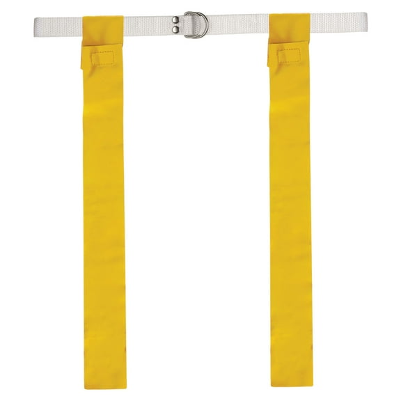 Champion Sports Flag Football Set - Durable Velcro Flags with 1" Belt One Size Fits All - Yellow