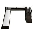 thumbnail image 5 of SESSLIFE Twin Loft Bed with Slide and 3 Drawers, Wood Storage Loft Bed Frame with Staircase, Espresso, 5 of 10