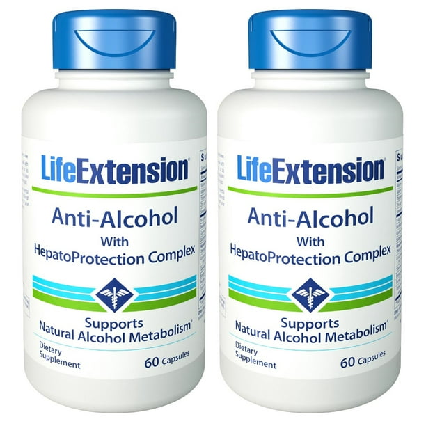 Life Extension AntiAlcohol W/HepatoProtection Complex 60