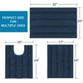 thumbnail image 2 of PrimeBeau Chenille Non-Slip 3 Piece Bathroom Rugs Set - Bath Mat for Tub, Shower, and Toilet, 2 of 7