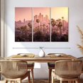 thumbnail image 3 of Elephant Stock Los Angeles Palms Skyline Wall Art - Horizontal Multi Panel Canvas - Living Room Wall Decor - City Multi Panel - Beige And Gray Decor - 65" x 42", 3 of 8
