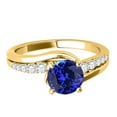 thumbnail image 2 of Aonejewelry 1.15 Ct. Halo Tanzanite and Diamond Engagement Ring Crafted In 14k Solid Yellow Gold, 2 of 4