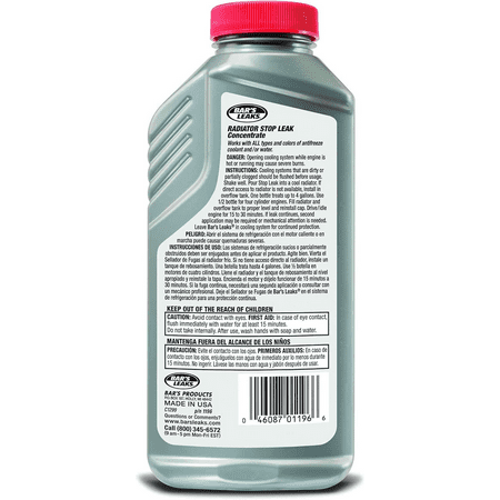 Bar's Leaks Cooling System Stop Leak Antifreeze and Coolant, 11 oz