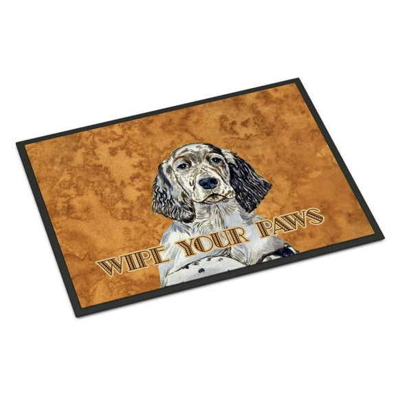 Carolines Treasures LH9446JMAT English Setter Wipe your Paws  Doormat 24x36 36"L x 24"W multicolor
