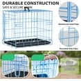 thumbnail image 4 of BestPet Dog Crate 18" Foldable Metal Kennel with Double Doors,for Small Breeds for Travel, Indoor & Outdoor Use,Blue, 4 of 7