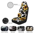 thumbnail image 6 of Jeiento Sunflower Car Seat Covers 2 Pcs Waterproof Car Seat Cover Cow Print Easy Installation Stretch Polyester Fabric Cover Universal Size Fit for Most Cars SUVs Trucks Sedans Van, 6 of 7