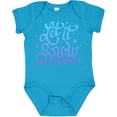 thumbnail image 3 of Inktastic Winter Let It Snow Lettering in Blue with Snowflakes Boys or Girls Baby Bodysuit, 3 of 5