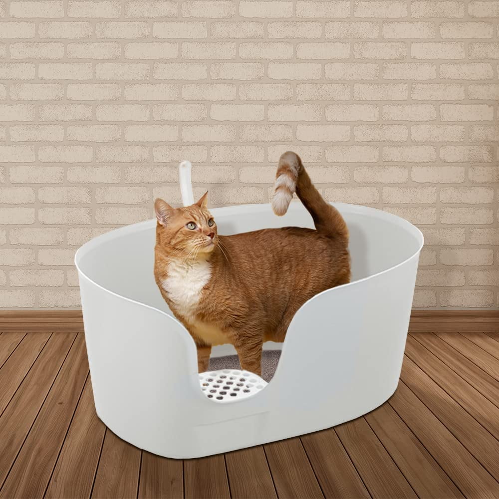 Richell  Richell PAW TRAX High Wall Cat Litter Box XL in White