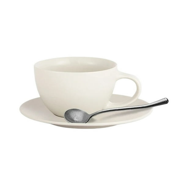 ZDM Ceramic Espresso Cups Classic Coffee Cup Set with Saucers & Coffee Spoon Art Latte Mocha Tea Mugs Chic Home Kitchen Tools