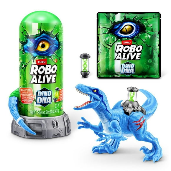 Robo Alive Dino DNA Dinosaur Robot Toy (Velocisaurus), Light-Up DNA Helix Spine by ZURU