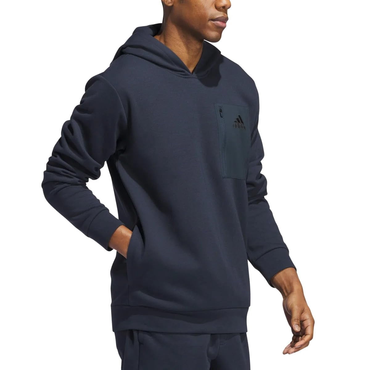 adidas Men�s Regular Fit Kangaroo Pockets Hoodie - Blue (Aurink), Small