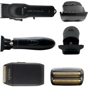Supreme Trimmer 3-in-1 Barber Bundle | Pro Clipper Lite, T-Shaper Trimmer & Crunch Foil Shaver | Professional Beard Trimmer Men’s Hair Clipper Kit | Black