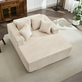 thumbnail image 6 of OUTGOODS 61" Oversized Corduroy Chaise Lounge, Deep Seat Sofa with Pillows, No Assembly, 6 of 9