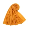 thumbnail image 3 of Solid Color Hijab Scarf for Women Head Wrap Long Turban Muslim Head Scarves Wraps, Women's Hijab Head Scarf Lightweight, Ideal for Home/Office/Mosque/Madrassa/Umrah/Hajj/Ramadan/Eid Gold One Size, 3 of 4