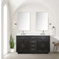 thumbnail image 6 of Abbey 60 in W x 22 in D Black Oak Double Bath Vanity and White Quartz Top, 6 of 6