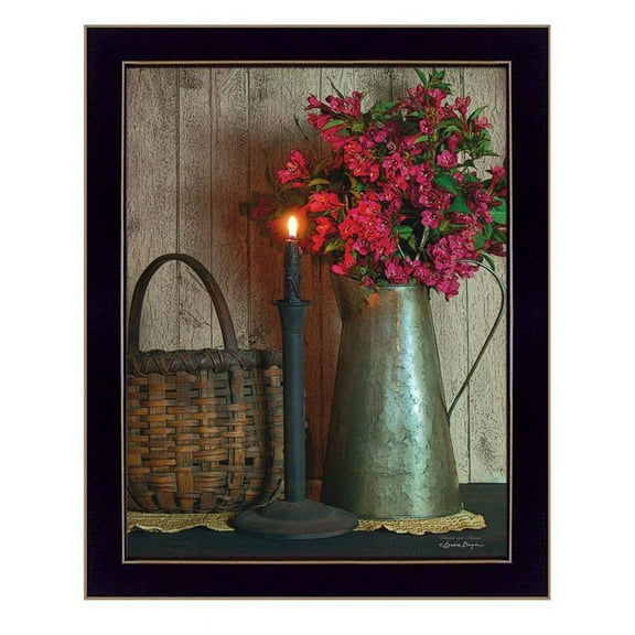 Basket and Blossoms By Susan Boyer Printed Wall Art Wood Multi-Color