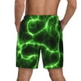thumbnail image 2 of Rocae Green Lightning for Men's Swim Trunks Quick Dry With Two Side Pockets and One Lined Patch Pocket3X-Large, 2 of 9