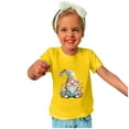 thumbnail image 4 of Penkiiy T-Shirts de Pâques pour Enfants Garçons Filles Mode Mignon Nain de Pâques Imprimé Col Rond Manches Courtes 5 Ans Jaune, 4 of 4