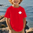 thumbnail image 3 of T-Shirts Canada pour Filles Drapeau Canadien Feuille d'Érable Imprimée Blouse à Manches Courtes Filles Fête du Canada Imprimé Drapeau Enfants Fille Fête du Canada T-Shirt à Col Rond Imprimé Drapeau Canadien, 3 of 5