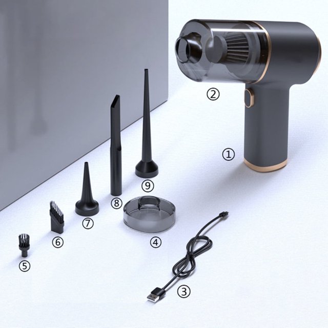 Wireless Handheld Vacuum Cleaner Ergonomic Handle Rechargeable Vacuum for Home Car Interior Cleaning