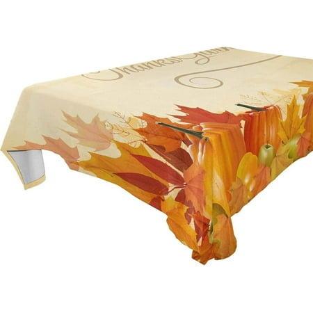 

Hyjoy Thanksgiving Pumpkin Tablecloth Waterproof Washable Polyester Square Table Cover Durable Tablecloth for Kitchen Dining Table Party Decor (60 X 60 Inch)