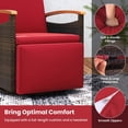 thumbnail image 6 of GVN Patio Lounge Chair,Outdoor Chaise Lounge Chair,Patio Rattan 360° Swivel Recliner Chair with Adjustable Backrest and Footrest-Red, 6 of 11