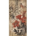 thumbnail image 2 of Grey, Jace 14x24 White Modern Wood Framed Museum Art Print Titled - Wood Floral Red, 2 of 4