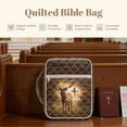 thumbnail image 7 of Xixirimido Bible Cover Case for Women, Quilted Bible Cover Bag with Handle, Bible Carrying Case Study Supplies Accessories for Men, Brown Elk Cross, 7 of 7