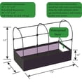 thumbnail image 6 of SIMPO 3-in-1 Garden System: Raised Fabric Bed + Greenhouse + Protective Net 36”W x 72”L x 53”H, 6 of 8