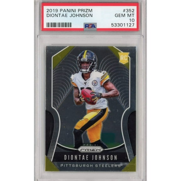 Graded 2019 Panini Prizm Diontae Johnson #352 Rookie RC Football Card PSA 10 Gem Mint