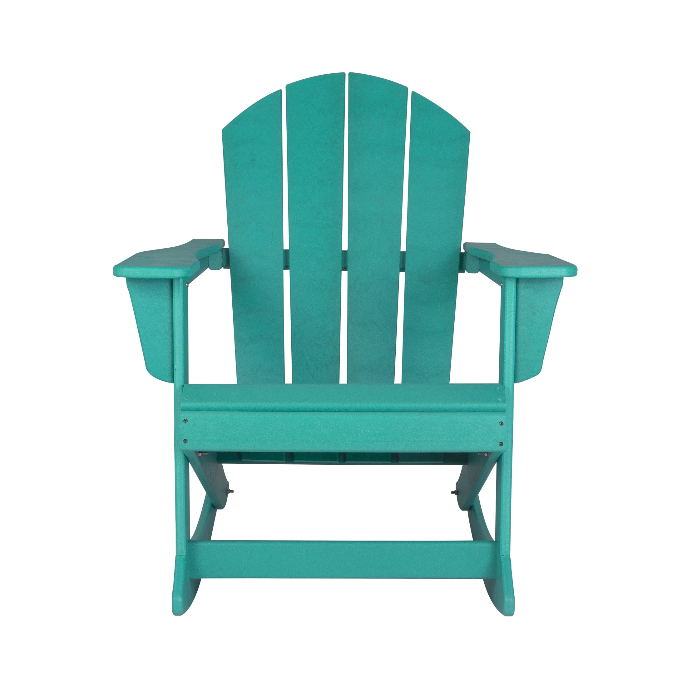 GARDEN Plastic Adirondack Rocking Chair for Outdoor Patio Porch Seating, Turquoise