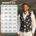 thumbnail image 7 of Yuyamidu Snowman Men's Suit Vest Gingerbread Man Business Formal V-neck Waistcoat Size S Christmas Casual Dress for Wedding Party Tuxedo, 7 of 7