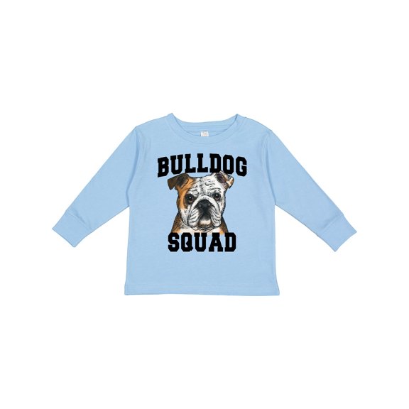 Inktastic Dog Bulldog Squad Boys or Girls Long Sleeve Toddler T-Shirt
