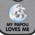 thumbnail image 4 of Inktastic Raccoon My Papou Loves Me Boys or Girls Baby Bib, 4 of 4