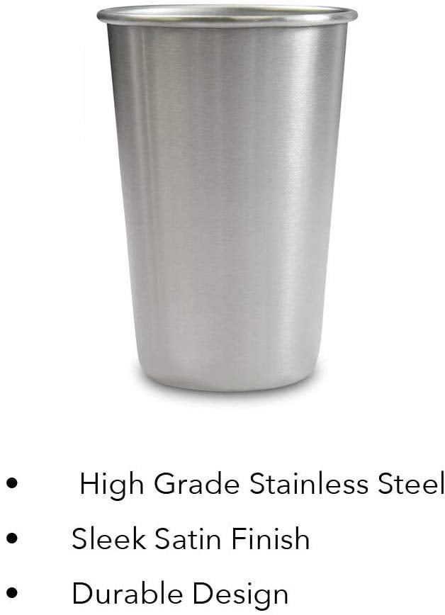 Modern Innovations 16 Ounce Stainless Steel Pint Cups - Walmart.com