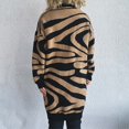 thumbnail image 5 of Ailaofu Women’s Mock Neck Sweater,Zebra Print Top,Knit Pullover Sweater Long Sleeve for Women Trendy 2025, 5 of 5