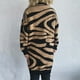 thumbnail image 5 of Ailaofu Women’s Mock Neck Sweater,Zebra Print Top,Knit Pullover Sweater Long Sleeve for Women Trendy 2025, 5 of 5