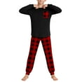 thumbnail image 2 of Conjuntos de blusa y camisa de manga larga con cuello redondo para niños y niñas de 5 a 14 años. Conjunto de top y pantalón con mangas estampadas., 2 of 9