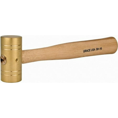 

Made in USA 1 Lb Head 1-1/4 Face Brass Head Striking Tool Hammer