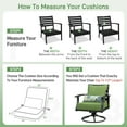 thumbnail image 4 of Aoodor 24'' x 24'' Outdoor & Indoor Deep Seat Cushion Set, furniture pillows and cushions, Olefin Fabric Slipcover and Sponge Foam (Set of 2 Seats, 2 Backs, 2 Lumbar Pillows) - Green, 4 of 9
