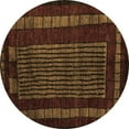 thumbnail image 1 of Ahgly Company Indoor Round Oriental Brown Modern Area Rugs, 5' Round, 1 of 4