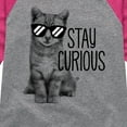 thumbnail image 3 of Instant Message - Stay Curious Cat - Toddler & Youth Girls Raglan Graphic T-Shirt, 3 of 6