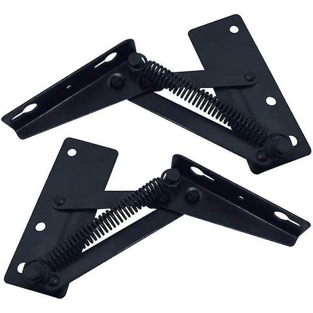 Soporte elevador plegable de 80 grados, bisagras de resorte negras ampliamente utilizadas en elevadores de bisagras de sofá, bisagras de soporte de almacenamiento de muebles, 2 uds