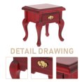 thumbnail image 4 of Shisuyan Mini Wooden Bedside Table Model for Decor White Creative Design Looks Real 4.5 inch, 4 of 9