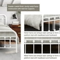 thumbnail image 6 of EvinTer Platform Metal Full Bed Frame, Suitable for All Ages, White, 6 of 6