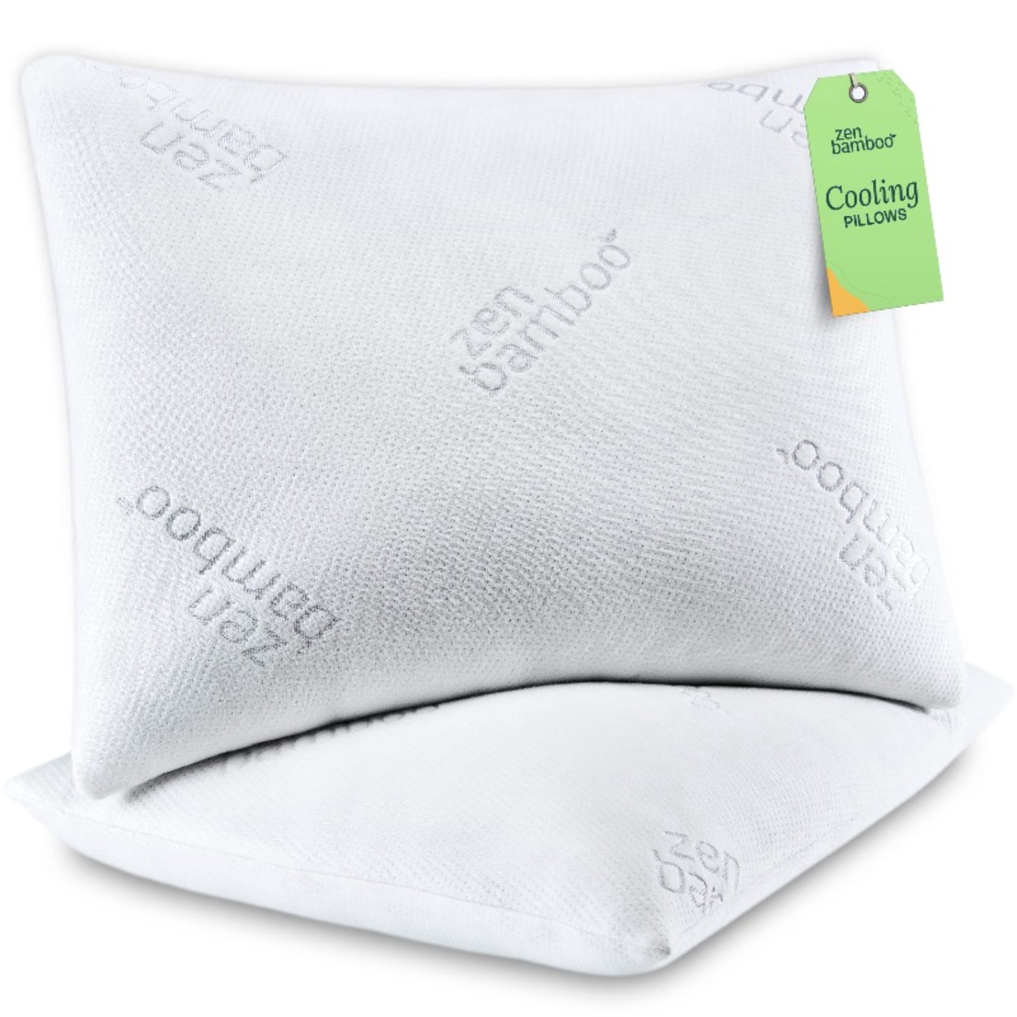 I DO Cooling Bamboo Pillows Queen Size 2 Pack -Ultra Plush Down Alternative Bed Pillows with Breathable Cover -Machine Washable, Hypoallergenic & Ideal for Hot Sleepers