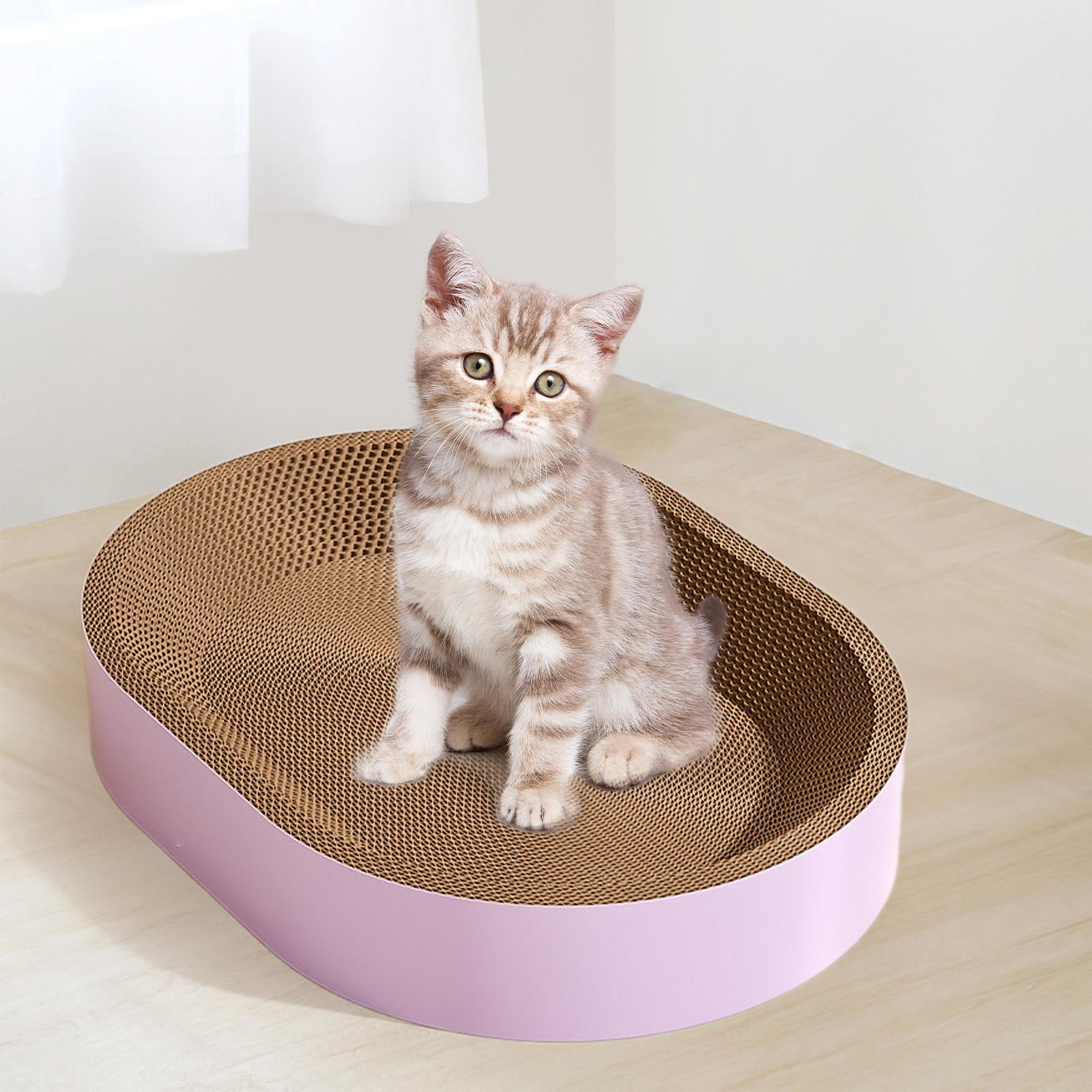 Stgfyxgs Cat Scratcher Cardboard Scratch Pad Nest Lounge Sleeping for Indoor Cats Furniture Protector Rest Corrugated Scratching Board XL Violet