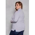 thumbnail image 3 of Womens Plus Size Ribbed Knit Long Sleeve Turtleneck Top, 3 of 3